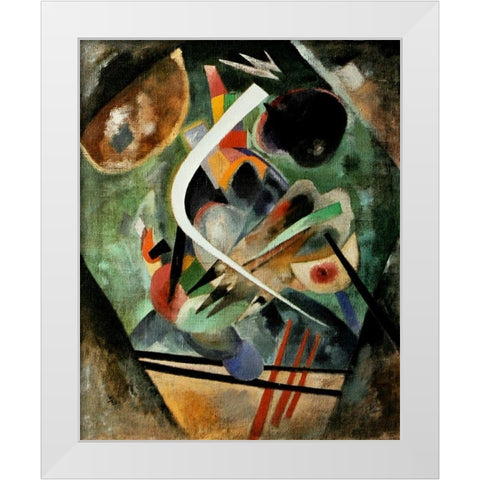 White Stroke 1920 White Modern Wood Framed Art Print by Kandinsky, Wassily