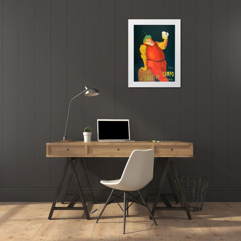 La Cruz del Campo beers White Modern Wood Framed Art Print by Cappiello, Leonetto