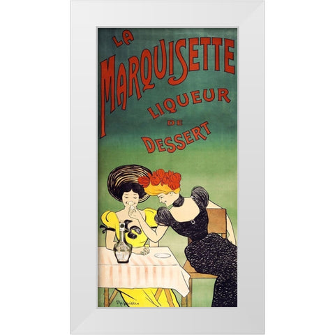 The marquisette dessert liqueur White Modern Wood Framed Art Print by Cappiello, Leonetto