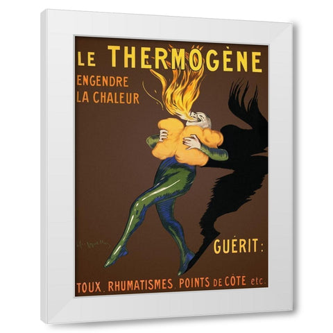 Le Thermogene White Modern Wood Framed Art Print by Cappiello, Leonetto