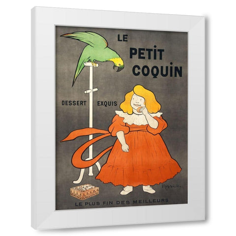 Le petit coquin-dessert exquis White Modern Wood Framed Art Print by Cappiello, Leonetto