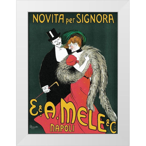 Novita per Signora 1903 White Modern Wood Framed Art Print by Cappiello, Leonetto