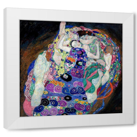 The Virgin White Modern Wood Framed Art Print by Klimt, Gustav