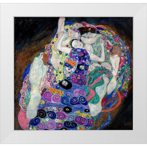 The Virgin White Modern Wood Framed Art Print by Klimt, Gustav
