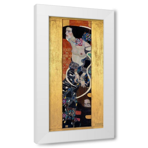 Judith II White Modern Wood Framed Art Print by Klimt, Gustav