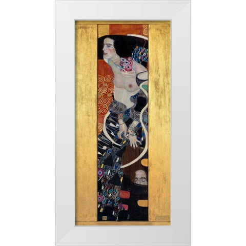 Judith II White Modern Wood Framed Art Print by Klimt, Gustav