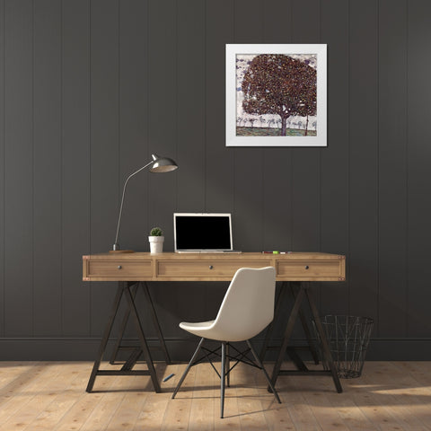 The Apple Tree White Modern Wood Framed Art Print by Klimt, Gustav