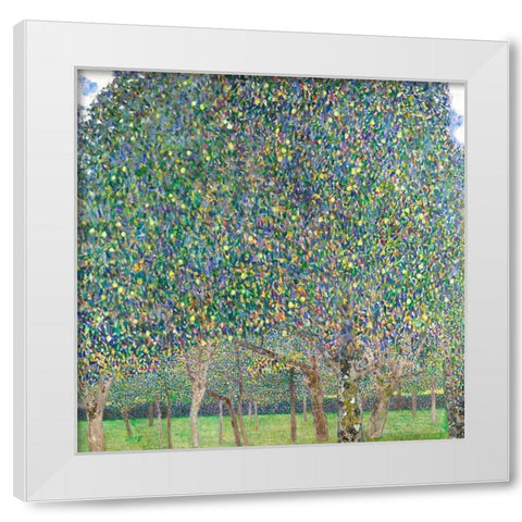 Pear Tree White Modern Wood Framed Art Print by Klimt, Gustav
