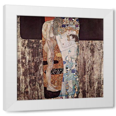 The Three Ages of the Woman White Modern Wood Framed Art Print by Klimt, Gustav