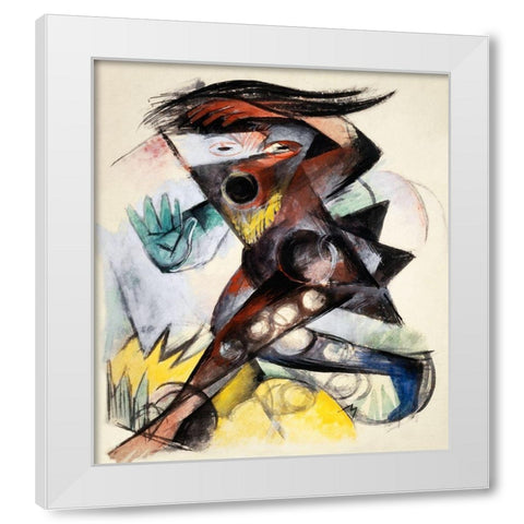 Caliban-figurine for The Tempest by William Shakespeare White Modern Wood Framed Art Print by Marc, Franz