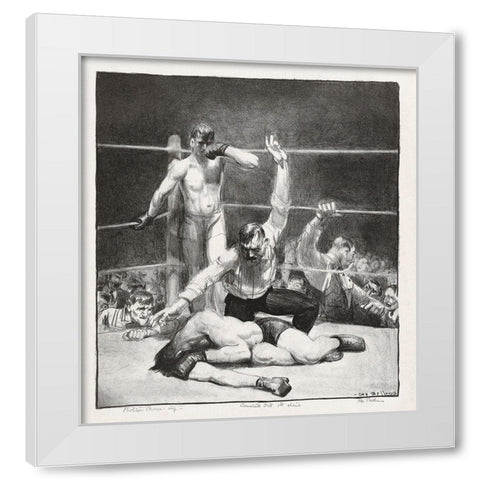 Counted out-first stone White Modern Wood Framed Art Print by Bellows, George