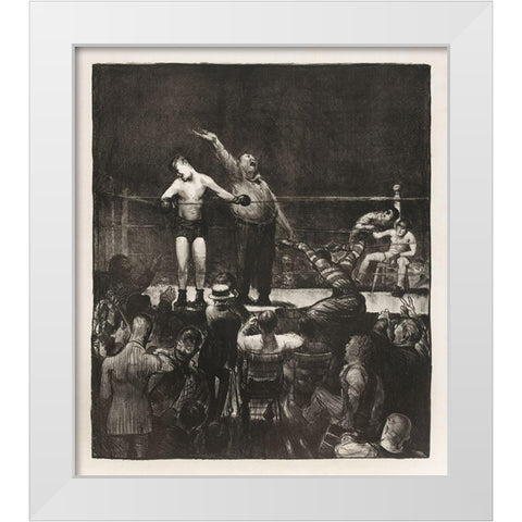 Introducing the champion White Modern Wood Framed Art Print by Bellows, George