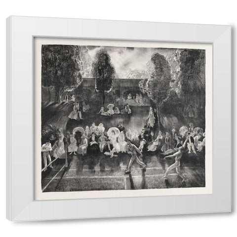 Tennis White Modern Wood Framed Art Print by Bellows, George