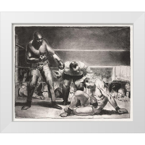 The white hope White Modern Wood Framed Art Print by Bellows, George
