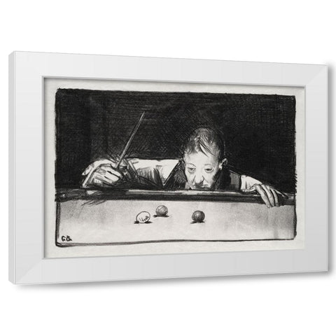 Indoor athlete-first stone White Modern Wood Framed Art Print by Bellows, George