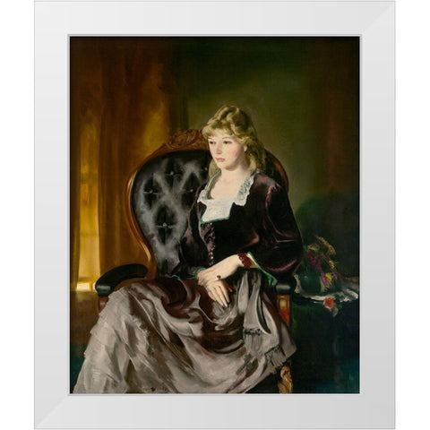 Katherine Rosen White Modern Wood Framed Art Print by Bellows, George