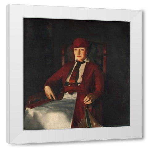 Mrs Chester Dale White Modern Wood Framed Art Print by Bellows, George