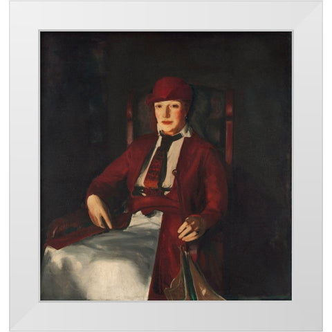 Mrs Chester Dale White Modern Wood Framed Art Print by Bellows, George