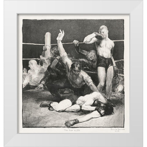 The last count White Modern Wood Framed Art Print by Bellows, George