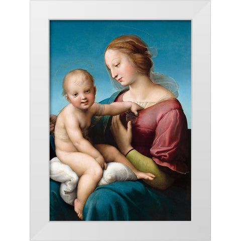 The Niccolini–Cowper Madonna White Modern Wood Framed Art Print by Raphael