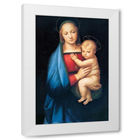 Madonna del Granduca White Modern Wood Framed Art Print by Raphael
