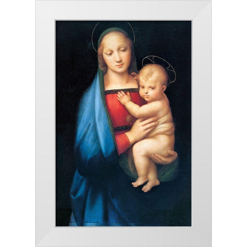 Madonna del Granduca White Modern Wood Framed Art Print by Raphael