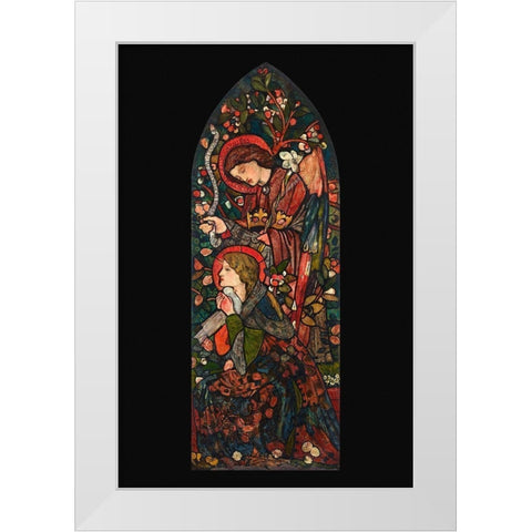 The Annunciation White Modern Wood Framed Art Print by Burne–Jones, Edward
