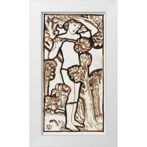 Adam White Modern Wood Framed Art Print by Burne–Jones, Edward