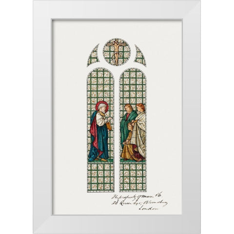Design for Stained Glass Window-St. Pauls Church-Boston-MA White Modern Wood Framed Art Print by Burne–Jones, Edward