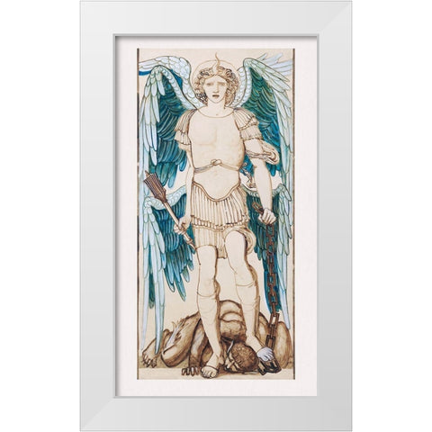 The Angels of the Hierarchy-Principates White Modern Wood Framed Art Print by Burne–Jones, Edward
