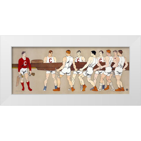 College Rowing Club White Modern Wood Framed Art Print by Penfield, Edward