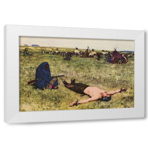 The Captive White Modern Wood Framed Art Print by Farny, Henry