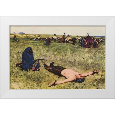 The Captive White Modern Wood Framed Art Print by Farny, Henry