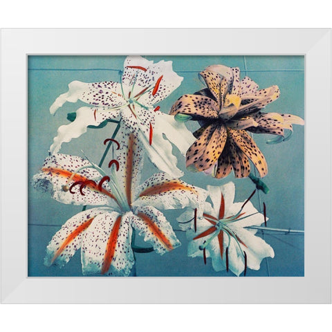 Lily II White Modern Wood Framed Art Print by Kazumasa, Ogawa