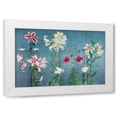 Lily XII White Modern Wood Framed Art Print by Kazumasa, Ogawa