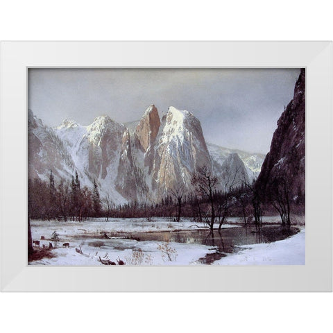 Cathedral Rock White Modern Wood Framed Art Print by Bierstadt, Albert