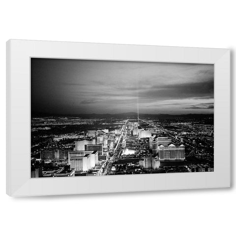Las Vegas at Dusk White Modern Wood Framed Art Print by Highsmith, Carol