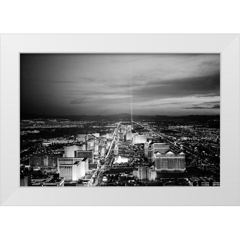 Las Vegas at Dusk White Modern Wood Framed Art Print by Highsmith, Carol