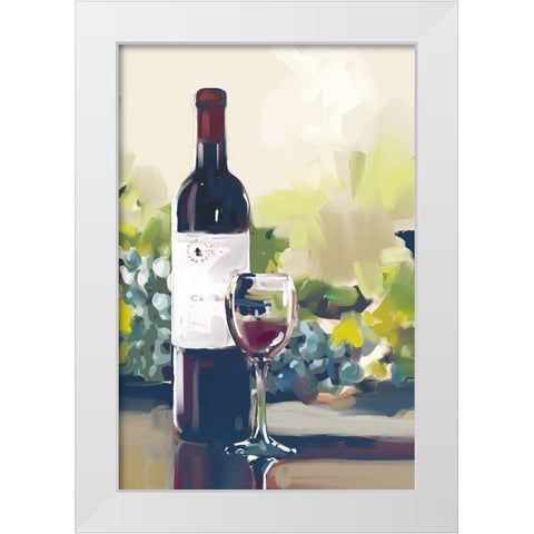 Wine II White Modern Wood Framed Art Print by East Coast Licensing