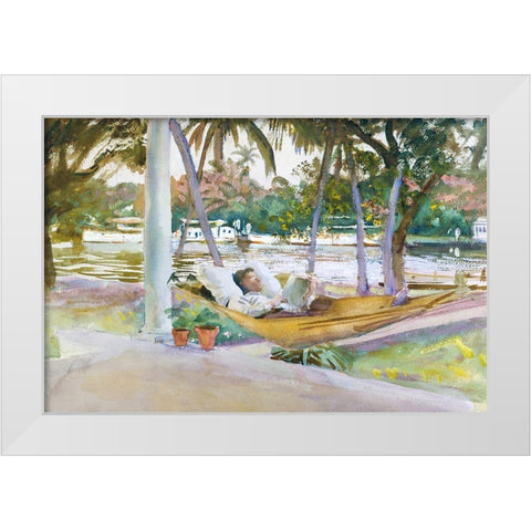 Figure in Hammock-Florida White Modern Wood Framed Art Print by Sargent, John Singer