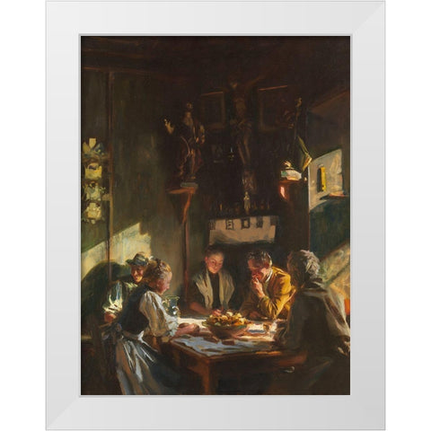 Tyrolese Interior White Modern Wood Framed Art Print by Sargent, John Singer