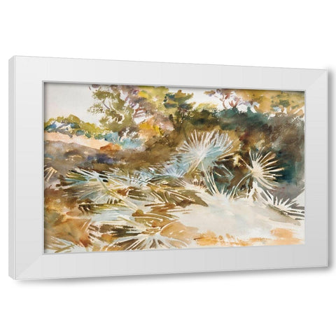 Landscape with Palmettos White Modern Wood Framed Art Print by Sargent, John Singer