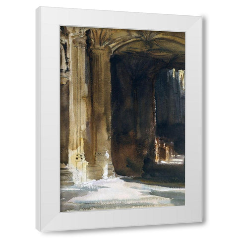Cathedral Interior White Modern Wood Framed Art Print by Sargent, John Singer