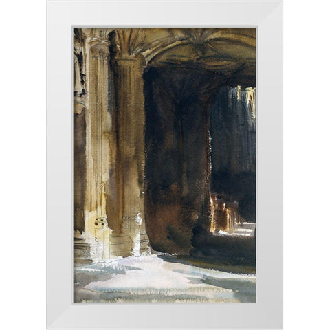 Cathedral Interior White Modern Wood Framed Art Print by Sargent, John Singer
