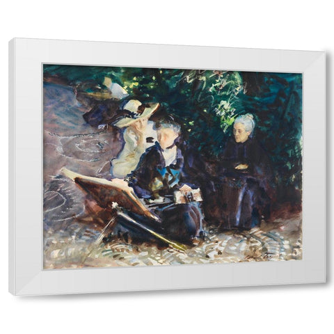 In the Generalife White Modern Wood Framed Art Print by Sargent, John Singer