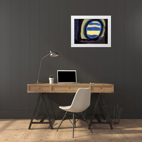 Out the Window White Modern Wood Framed Art Print by Dove, Arthur