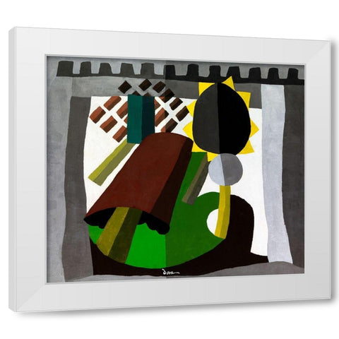 The Inn White Modern Wood Framed Art Print by Dove, Arthur
