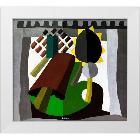The Inn White Modern Wood Framed Art Print by Dove, Arthur
