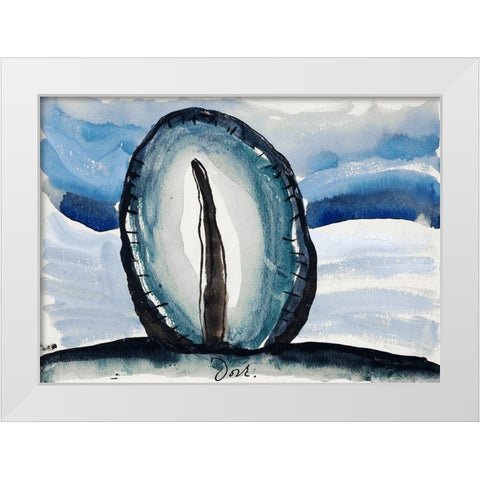 Tree White Modern Wood Framed Art Print by Dove, Arthur