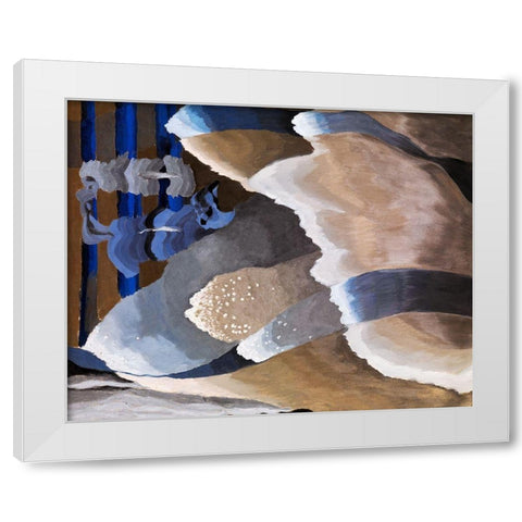 Reaching Waves White Modern Wood Framed Art Print by Dove, Arthur